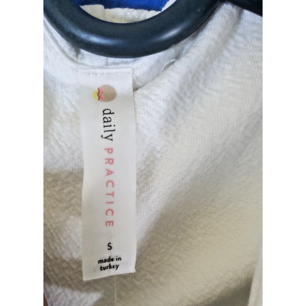 Anthropologie Daily Practice Knit Mini Dress White Ivory V Neck Size Small - Picture 12 of 16